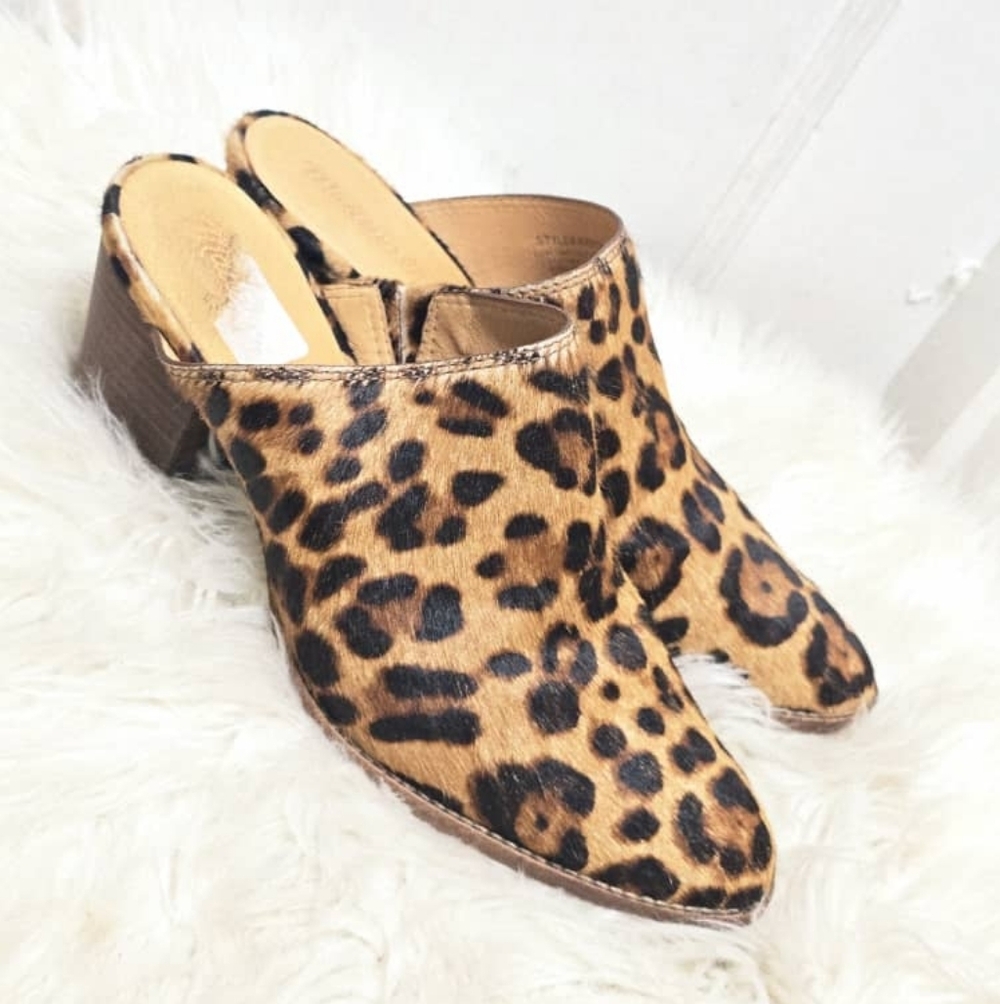 Madewell The Harper Mule Leopard Calf Hair Madewell Bethesda Row Size 9 - Picture 2 of 9